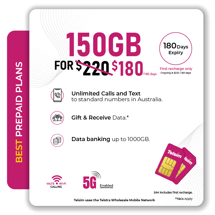 TelsimPrepaidPlan150GB - Telsim