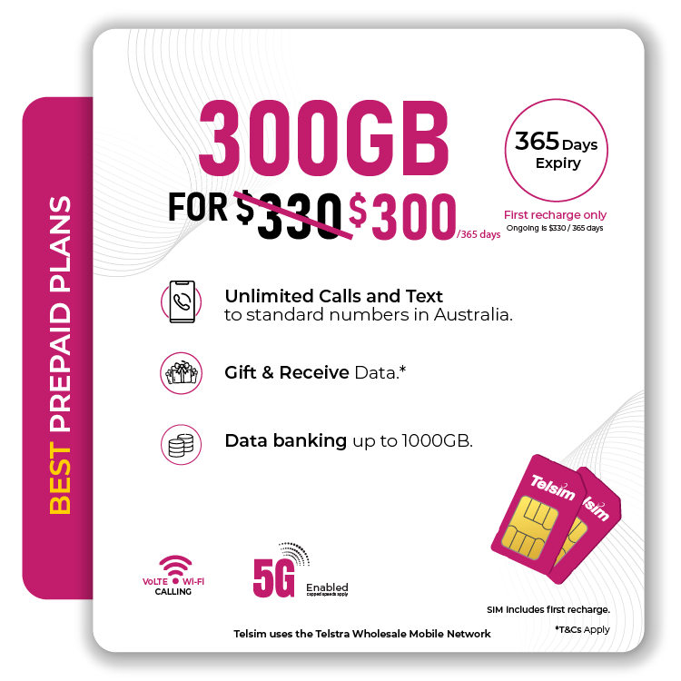 TelsimPrepaidPlan300GB - Telsim