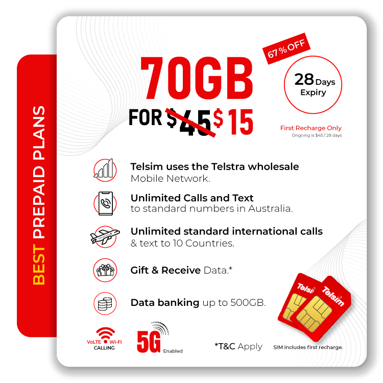 Telsim 70 GB Prepaid Plan Best SIM Plan