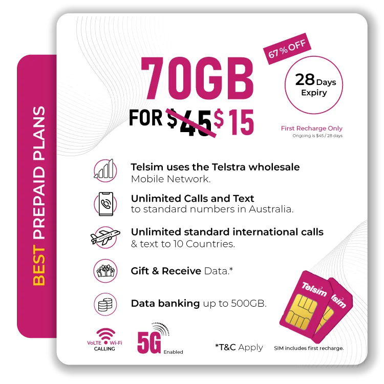 Telsim 70 GB Prepaid Plan Best SIM Plan