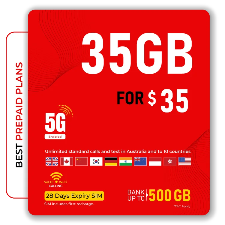 best prepaid mobile plan australia 28Day 35GBAffordable Connectivity