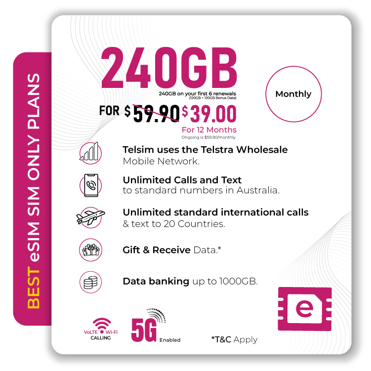 240GBTelsimPlanCardSIMOnlyeSIM1 - Telsim