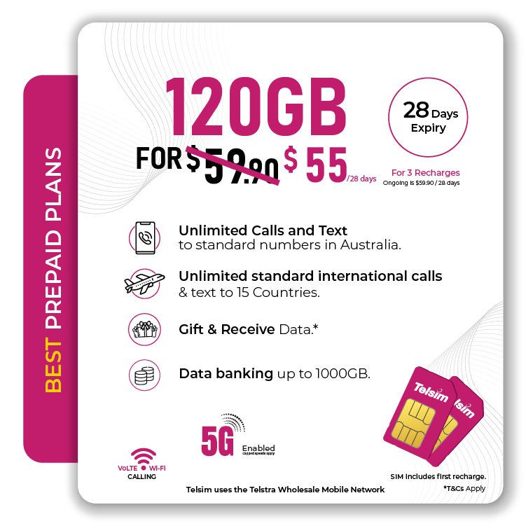 TelsimPrepaidPlan120GB - Telsim