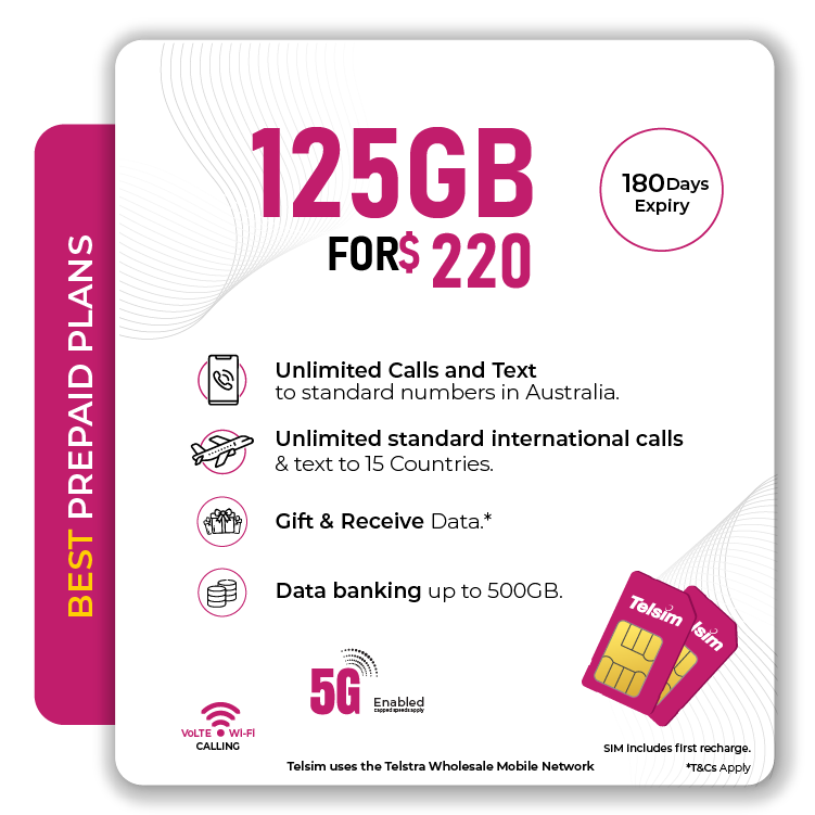 TelsimPrepaidPlan125GB - Telsim