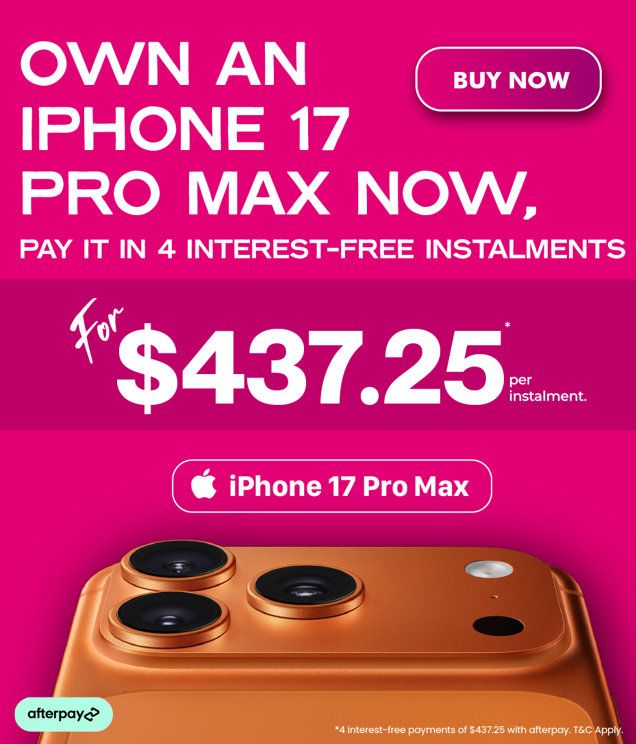 Get a premium refurbished iPhone 17 Pro Max without the premium price Pay easily with flexible Afterpay instalments